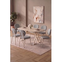 Hooli 90x168 Traverten Mdf Masa, Metal X Ayak, Metal Sandalye, 6 Kişilik Mutfak Masası Takımı Ve Yemek Masası Takımı Gri Hooli 90x168 Traverten Mdf Masa, Metal X Ayak, Metal Sandalye, 6 Kişilik Mutfak Masası Takımı Ve Yemek Masası Takımı Gri