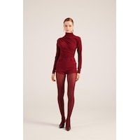 Holly Lolly Yüksek Bel Fermuarlı Mini Bailey Şort Bordo Holly Lolly Yüksek Bel Fermuarlı Mini Bailey Şort Bordo