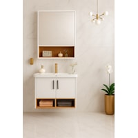 Dmz Home Concept Legna 65 Cm Banyo Dolabı Takımı Beyaz & Ahşap Mdf Seramik Lavabolu Alt Ve Üst Dolap Dmz Home Concept Legna 65 Cm Banyo Dolabı Takımı Beyaz & Ahşap Mdf Seramik Lavabolu Alt Ve Üst Dolap