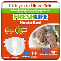 Freshlife Belbantlı Büyük Boy L 30'lu 4 Adet Hasta Bezi Freshlife Belbantlı Büyük Boy L 30'lu 4 Adet Hasta Bezi
