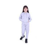 Fyk Kids Kapüşonlu Kanguru Cepli Düz Desen Kız Çocuk Alt-üst Takım Gri Fyk Kids Kapüşonlu Kanguru Cepli Düz Desen Kız Çocuk Alt-üst Takım Gri