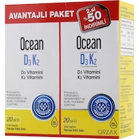 Ocean Vitamin D3K2 Damla 20 ML 2'li Avantaj Paket Ocean Vitamin D3K2 Damla 20 ML 2'li Avantaj Paket