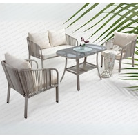 Capri Swing Artemis İkili Rattan Balkon Bahçe Takımı Beyaz Capri Swing Artemis İkili Rattan Balkon Bahçe Takımı Beyaz