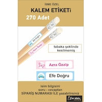 İsimli Okul Kalem Etiketi Kalem Sticker Seti 270 Adet Kesilmemiş İsimli Okul Kalem Etiketi Kalem Sticker Seti 270 Adet Kesilmemiş