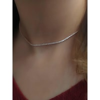 Gümüş Kısa Choker Rose Su Yolu Taşlı Kolye Ko9e67 Altın - Gümüş Gümüş Kısa Choker Rose Su Yolu Taşlı Kolye Ko9e67 Altın - Gümüş