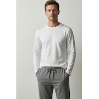 Elemge %100 Pamuk Erkek Süprem Pijama Takımı Compact Penye Gri Byz Uzun Kol Cepli İpli Relax Fit Terletmez Gri-beyaz Elemge %100 Pamuk Erkek Süprem Pijama Takımı Compact Penye Gri Byz Uzun Kol Cepli İpli Relax Fit Terletmez Gri-beyaz
