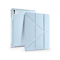 Apple Uyumlu iPad Pro 11 2025 M5 Kılıf Mkst Tri Folding Kalem Bölmeli Standlı Kılıf - Mavi Tablet Kılıfı Apple Uyumlu iPad Pro 11 2025 M5 Kılıf Mkst Tri Folding Kalem Bölmeli Standlı Kılıf - Mavi Tablet Kılıfı