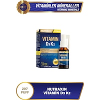 Nutraxin Vitals D3k2 30 Ml - 1000 Iu D3 Vitamini, 25 Mcg K2 Vitamini 207 Puf Nutraxin Vitals D3k2 30 Ml - 1000 Iu D3 Vitamini, 25 Mcg K2 Vitamini 207 Puf