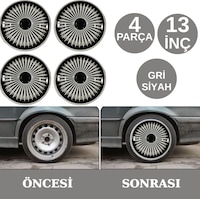 Jant Kapağı Takımı Abiyes 13 İnç Tüm Jantlar İle Uyumlu Tekerlek Göbeği Koruyucu 4 Parça Gri Siyah Glz02702370 Jant Kapağı Takımı Abiyes 13 İnç Tüm Jantlar İle Uyumlu Tekerlek Göbeği Koruyucu 4 Parça Gri Siyah Glz02702370