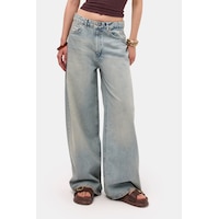 it's basic Kadın Kot Renk 4s6-32 Süper Baggy Fit %100 Koton Denim Jean Mavi it's basic Kadın Kot Renk 4s6-32 Süper Baggy Fit %100 Koton Denim Jean Mavi