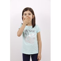 Toontoy Kids Toontoy Kız Çocuk Elmas Taş Nakışlı Tişört Mint Yeşili Toontoy Kids Toontoy Kız Çocuk Elmas Taş Nakışlı Tişört Mint Yeşili