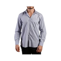 Dicotto Gri Büyük Beden Rahat Kesim Cepli Uzun Kol Regular Fit Erkek Gömlek - 150-2 001 Dicotto Gri Büyük Beden Rahat Kesim Cepli Uzun Kol Regular Fit Erkek Gömlek - 150-2 001