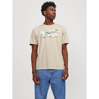 Jack & Jones Erkek T-shirt Bej 12250683 Jjejeff Corp Logo Tee Ss O-neck Sn 24yw21000005 W21047 Bej