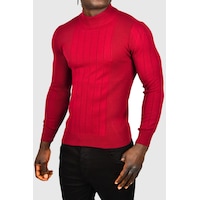 Deepsea Erkek Bordo Yarım Balıkçı Yaka Çizgili Tüylenmeyen Slim Fit Triko Kazak 2505491 Bordo Deepsea Erkek Bordo Yarım Balıkçı Yaka Çizgili Tüylenmeyen Slim Fit Triko Kazak 2505491 Bordo