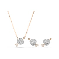 5745580 Swarovski Set Idyllıa:set Whıte/ros Metalik