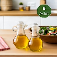 Porsima Pbt-570 Kapaklı Akrilik 2 Li Yağlık Sirkelik Yağdanlık Seti 80ml Şefaf Porsima Pbt-570 Kapaklı Akrilik 2 Li Yağlık Sirkelik Yağdanlık Seti 80ml Şefaf