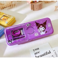 Kawaii Sanrio Kuromi Metal Kalem Kutusu Kırtasiye Seti Cinnamoroll Kuromi Kalemlik Hediye Seti Mor Kawaii Sanrio Kuromi Metal Kalem Kutusu Kırtasiye Seti Cinnamoroll Kuromi Kalemlik Hediye Seti Mor
