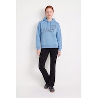 Markapia Kadın Kapüşonlu Dünya Baskılı Sweatshirt Mavi Markapia Kadın Kapüşonlu Dünya Baskılı Sweatshirt Mavi