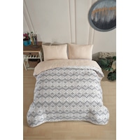 Çift Kişilik Desenli Kapitone Çift Taraflı Renkli Pike Yatak Örtüsü Takımı 200x230 Cm Çarşafsız Bej Çift Kişilik Desenli Kapitone Çift Taraflı Renkli Pike Yatak Örtüsü Takımı 200x230 Cm Çarşafsız Bej