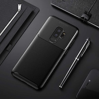 Samsung Galaxy Uyumlu S9 Plus Kılıf Kamera Çıkıntılı Karbon Fiber Dokulu Renk Atmaz Kapak Negro Samsung Galaxy Uyumlu S9 Plus Kılıf Kamera Çıkıntılı Karbon Fiber Dokulu Renk Atmaz Kapak Negro