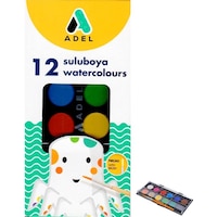Adel 12 Renk Sulu Boya 24 Mm.