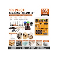 105 Parça Gravür, Zımpara Ve Polisaj Aksesuar Seti Mini Taşlama Uyumlu Çok Amaçlı Set 105 Parça Gravür, Zımpara Ve Polisaj Aksesuar Seti Mini Taşlama Uyumlu Çok Amaçlı Set