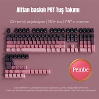 Mekanik Klavye Keycaps Seti- 130 Tuş Pbt Çift Baskılı-alttan Baskılı Gradyen Renkli Mekanik Klavye Keycaps Seti- 130 Tuş Pbt Çift Baskılı-alttan Baskılı Gradyen Renkli