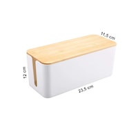 Greentech Kablo Düzenleme Kutusu Bambu+beyaz Renk-küçük Boy Gt-pk01 Greentech Kablo Düzenleme Kutusu Bambu+beyaz Renk-küçük Boy Gt-pk01