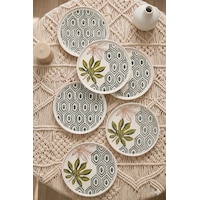 Botanik 6'lı Seramik Pasta Tabağı Seti Yaprak Desenli Tatlı Ve Sunum Tabağı 20 Cm Lüx Kahvaltı Tabağı Beyaz Botanik 6'lı Seramik Pasta Tabağı Seti Yaprak Desenli Tatlı Ve Sunum Tabağı 20 Cm Lüx Kahvaltı Tabağı Beyaz