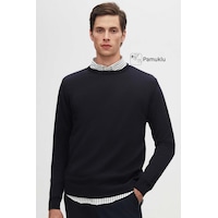 D's Damat Regular Fit Lacivert Tüylenme Yapmayan Bisiklet Yaka Triko Kazak Lacivert D's Damat Regular Fit Lacivert Tüylenme Yapmayan Bisiklet Yaka Triko Kazak Lacivert