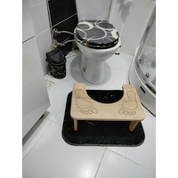 Wc Çömelme Ayak Taburesi, 45x28cm Yükseklik18 Cmbasamak Taburesi Açık Ahşap Wc Çömelme Ayak Taburesi, 45x28cm Yükseklik18 Cmbasamak Taburesi Açık Ahşap