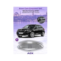 Skoda Kamiq Araca Özel Krom Cam Çerçevesi A+ Skoda Kamiq Araca Özel Krom Cam Çerçevesi A+