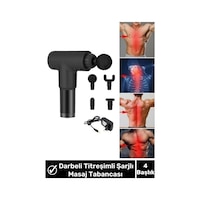 Spor Egzersiz Sonrası Kadın&erkek Şarjlı Titreşimli 4 Başlıklı Masaj Aleti Çok Renkli