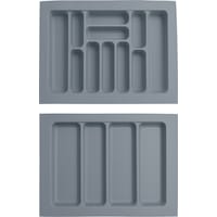 Çekmece İçi Kaşıklık Ve Kepçelik Organizer Seti 62x49 Cm 55x40 Cm'e Kadar Kesilebilir Gri