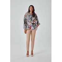 Mizalle Renkli Zebra Tunik Çok Renkli Mizalle Renkli Zebra Tunik Çok Renkli