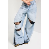 it's basic Kadın Ice 4s6-3 Süper Baggy Fit Özel Tasarım Denim Jean Buz Mavi it's basic Kadın Ice 4s6-3 Süper Baggy Fit Özel Tasarım Denim Jean Buz Mavi