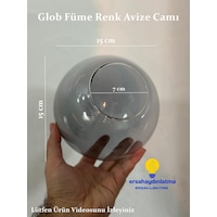 Glob Avize Camı Füme Renk 15 Lik
