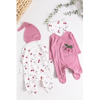 Baby Kiraz Desenli 2'li Uzun Kollu Kız Bebek Tulum Takım 001 Baby Kiraz Desenli 2'li Uzun Kollu Kız Bebek Tulum Takım 001