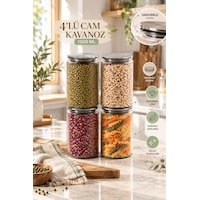 Porsima S-2087 4'lü Çizgili Cam Kavanoz Seti 1500 Ml Metal Vakum Kapaklı Mutfak Kiler Erzak Ve Bakliyat Saklama Kabı Cam - Şeffaf Porsima S-2087 4'lü Çizgili Cam Kavanoz Seti 1500 Ml Metal Vakum Kapaklı Mutfak Kiler Erzak Ve Bakliyat Saklama Kabı Cam - Şeffaf