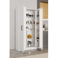 Ae-3035 Vezir Beyaz Kiler, Erzak Dolabı, Çok Amaçlı Mutfak Dolabı Ae-3035 Vezir Beyaz Kiler, Erzak Dolabı, Çok Amaçlı Mutfak Dolabı