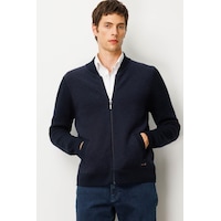 Jack & Jones Erkek Hakim Yaka Önü Keçe Triko Mont Desen Lacivert Jack & Jones Erkek Hakim Yaka Önü Keçe Triko Mont Desen Lacivert