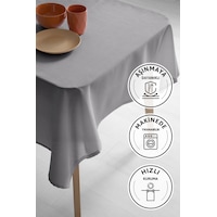 Nayra Keten Masa Örtüsü 160x220 - Gri Gri Nayra Keten Masa Örtüsü 160x220 - Gri Gri