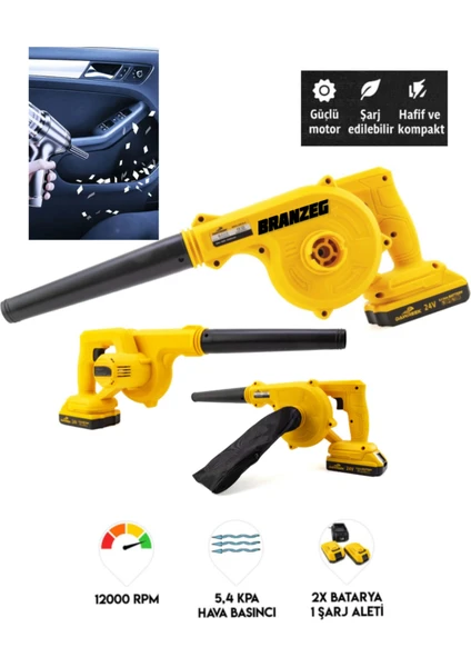 Branzeg BRZHU221 Şarjlı Hava Üfleme Makinesi Branzeg BRZHU221 Şarjlı Hava Üfleme Makinesi