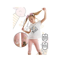 Sevimli Fareler Kız Çocuk Yazlık T-shirt Tayt Takım Sevimli Fareler Kız Çocuk Yazlık T-shirt Tayt Takım