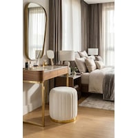 Long Line Puf, Kırık Beyaz Gold Krem Long Line Puf, Kırık Beyaz Gold Krem