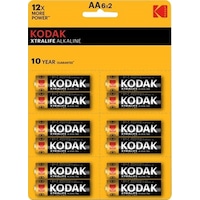 Kodak Xtralife AA 1.5 V Alkalin Kalem Pil 12'li Kodak Xtralife AA 1.5 V Alkalin Kalem Pil 12'li