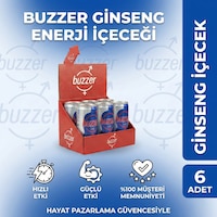 Buzzer Ginsengli Enerji Içeceği +18 - 6'lı Avantaj Set Buzzer Ginsengli Enerji Içeceği +18 - 6'lı Avantaj Set