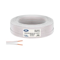 Erk Yerli Elektrik Kablosu Kordon 2X0.75 Beyaz 100Mt Erk Yerli Elektrik Kablosu Kordon 2X0.75 Beyaz 100Mt