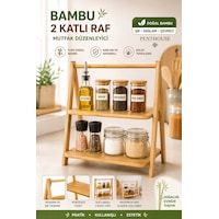 Bambu 2 Katlı Mutfak Rafı Baharatlık Düzenleyici Tezgah Üstü Organizer Doğal Ahşap Raf Bej Bambu 2 Katlı Mutfak Rafı Baharatlık Düzenleyici Tezgah Üstü Organizer Doğal Ahşap Raf Bej