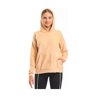 Slazenger SASSA IN Kadın Kapüşonlu Cepli Bej Polar Slazenger SASSA IN Kadın Kapüşonlu Cepli Bej Polar